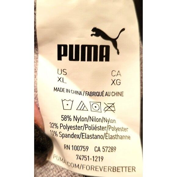 Puma Womens Sports Bra Grey Xl  Plus Size Racerback Padded Logo New - Picture 4 of 5